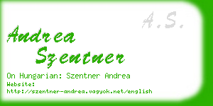 andrea szentner business card